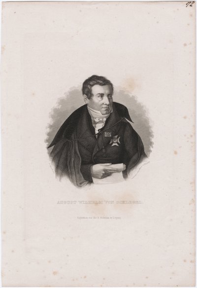 August Wilhelm von Schlegel 1767-1845 av Carl Mayer