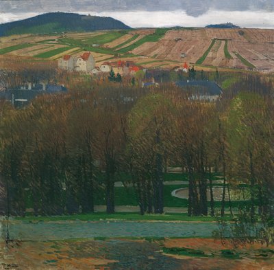 Utsikt over Nußberg fra Heiligenstadt av Carl Moll