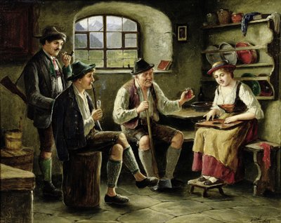 Ung kvinne som spiller en siter av Carl Ostersetzer
