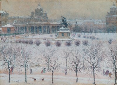 Den ytre Burgplatz i Wien om vinteren av Carl Pippich