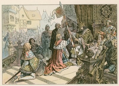 Frederick I (1371-1440) med Sigismund i Konstanz ble belønnet med landet Kurmark i 1417 av Carl Rohling