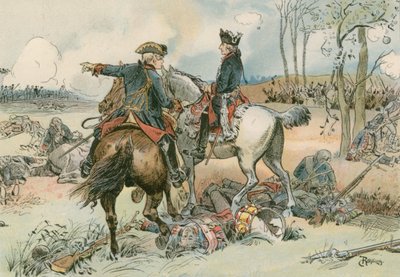 Fredrik den store i slaget ved Kolin i 1757 av Carl Rohling