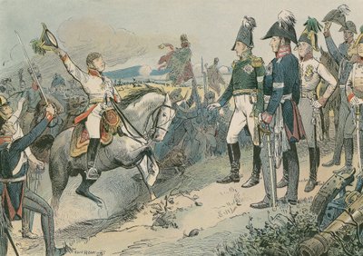 De tre allierte herskerne i slaget ved Leipzig i 1813. av Carl Rohling
