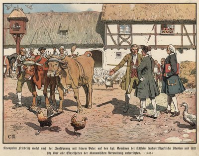 Kronprins Frederick av Preussen studerer landbruk av Carl Röchling