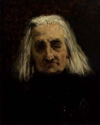Portrett av Franz Liszt (1811-1886) (olje på lerret) av Carl Schlosser