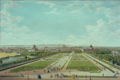 Wien sett fra Upper Belvedere av Carl Schütz
