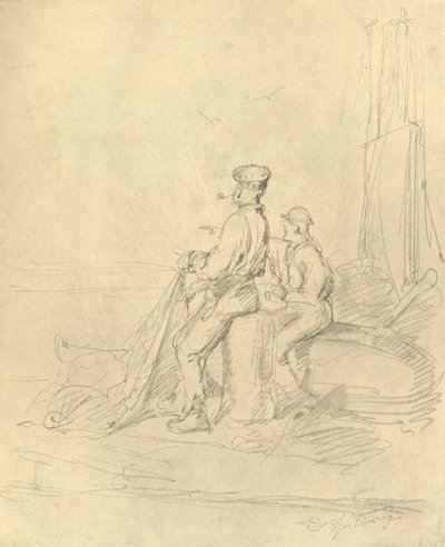 Am Strande, midten av slutten av 1800-tallet, c1924. av Carl Spitzweg
