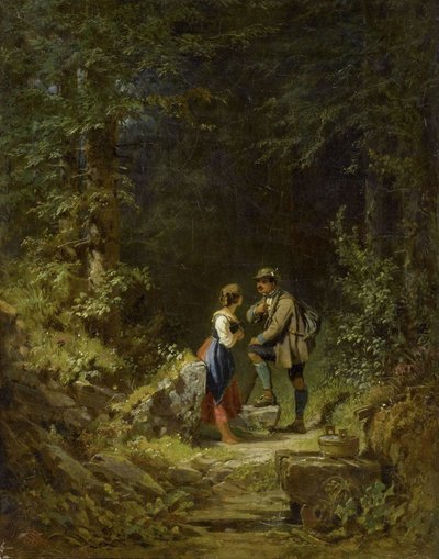 Møte i skogen av Carl Spitzweg