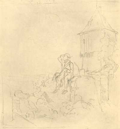 Berdächtiger Rauch, midten av slutten av 1800-tallet, c1924. av Carl Spitzweg
