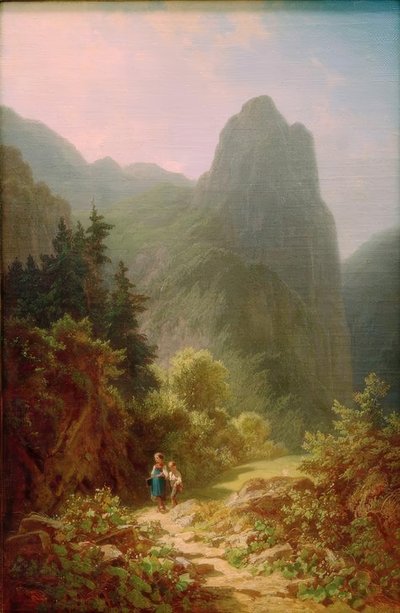 Bergschüler am Ammergauer Kofel av Carl Spitzweg