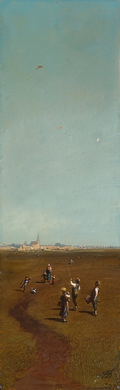 Drageflyging. Rundt 1880/85 av Carl Spitzweg