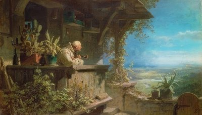 Det brenner. Rundt 1860/62 av Carl Spitzweg