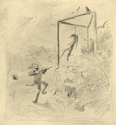 Galgenmusik, midten av slutten av 1800-tallet, c1924. av Carl Spitzweg