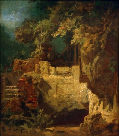 Fiolinist eremitt i Felsenklause av Carl Spitzweg