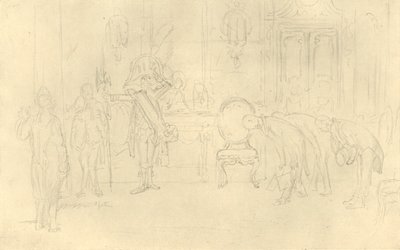 I Hans Høyhets forkammer, midten av slutten av 1800-tallet, c1924. av Carl Spitzweg