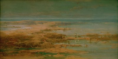 Nillandskap med storker av Carl Spitzweg
