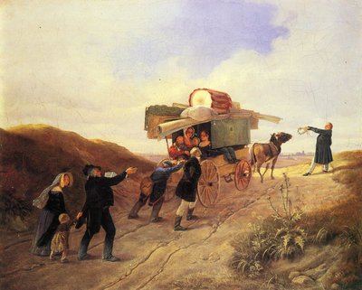 Reisende komikere av Carl Spitzweg