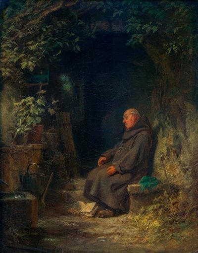 Sovende gammel eremitt av Carl Spitzweg
