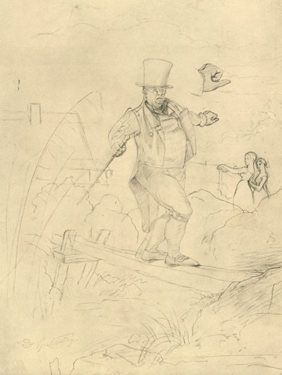 Schwierige Passage, midten av slutten av 1800-tallet, c1924. av Carl Spitzweg