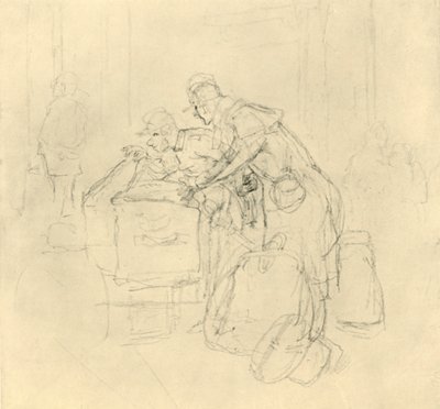 Zollvisitation II, midten av slutten av 1800-tallet, c1924. av Carl Spitzweg