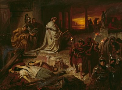 Nero på ruinene av Roma av Carl Theodor von Piloty