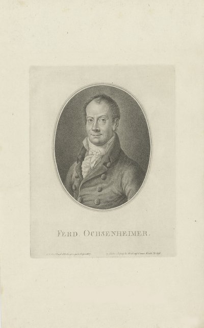 Portrett av Ferdinand Ochsenheimer 1767-1822, 1807. av Carl Traugott Riedel