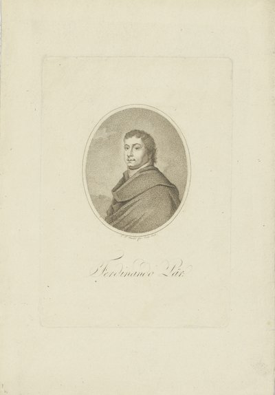 Portrett av Ferdinando Paer 1771-1839, 1802. av Carl Traugott Riedel
