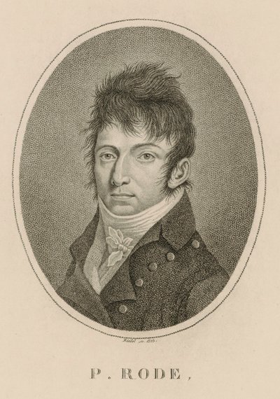 Portrett av komponisten Pierre Jacques Joseph Rode 1774-1830, 1813. av Carl Traugott Riedel