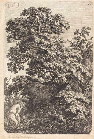 Satyr og nymfe i en sump av Carl Wilhelm Kolbe