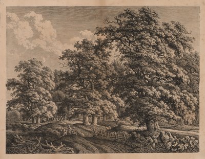 Landskap og tre figurer. av Carl Wilhelm Kolbe I