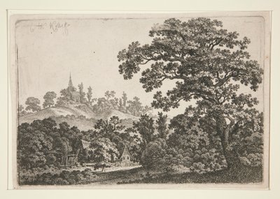 Landskap med Mill av Carl Wilhelm Kolbe the elder