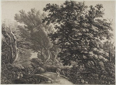 Rustikk bro i et sammenfiltret tre av Carl Wilhelm Kolbe, the elder