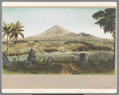 Utsikt over Mount Sumbing i Java av Carl Wilhelm Mieling (possibly)