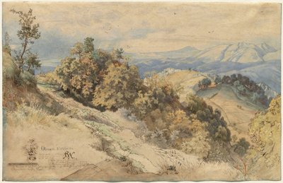 Sol og regn i Serpentara nær Olevano av Carl Wilhelm Müller