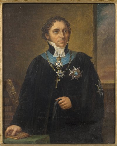 Portrett av Johan Olof Wallin (1779-1839), av Nordgren, Carl Wilhelm (1804-1857). Olje på lerret. Mål: 18x15 cm. Nasjonalmuseet Stockholm av Carl Wilhelm Nordgren