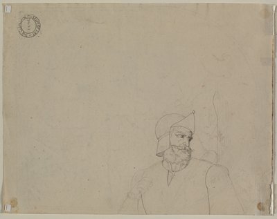 Soldat i et landskap, andre kvartal 1800-tallet. av Carl Wilhelm Tischbein