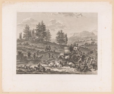 Vintage i et landskap la pleine vendange av Carl Wilhelm Weisbrod