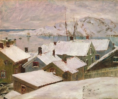 Fiskebackskil om vinteren, 1899 av Carl Wilhelm Wilhelmson