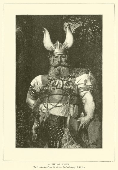 En vikinghøvding av Carl after Haag