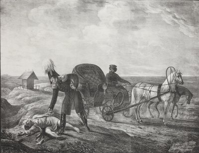 Keiser Alexander I hjelper en trengende person, 1820. av Carl von Hampeln