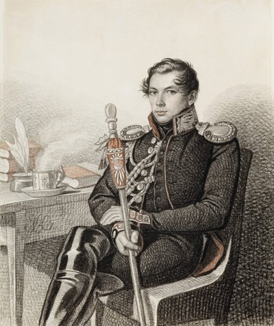 Portrett av grev Pjotr Petrovitsj Konovnitsyn 1803-1830, 1822-1823. av Carl von Hampeln
