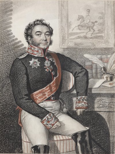 Portrett av Fjodor Petrovitsj Opochinin 1779-1852, 1826. av Carl von Hampeln