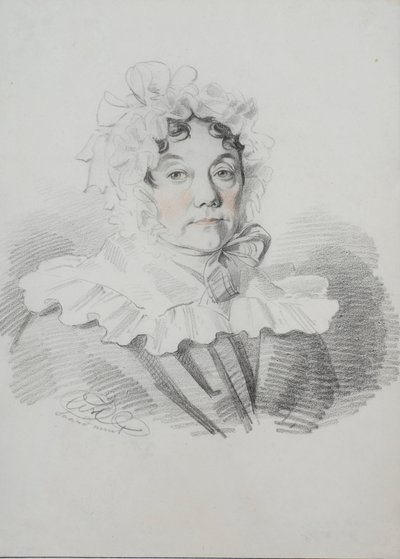 Portrett av Maria Ivanovna Rimskaya-Korsakova, født Naumova 1764-1832, 1820-årene. av Carl von Hampeln