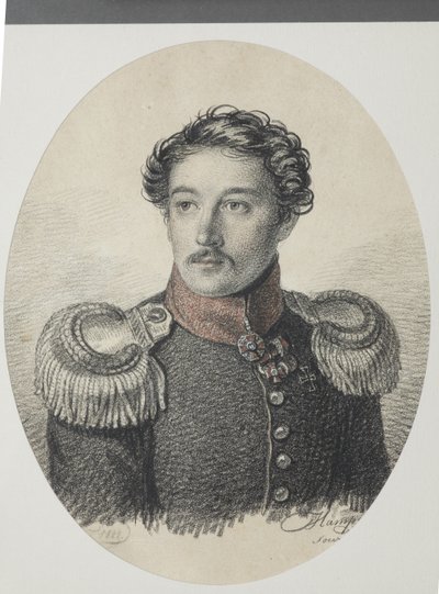 Portrett av Nikolay Vasilyevich Khvostov 1793-1837, 1822. av Carl von Hampeln