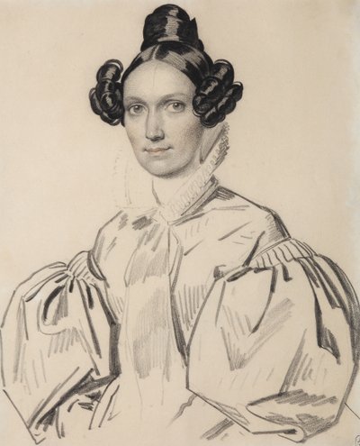 Portrett av Olga Nikolaevna Talyzina, født Zubova 1803-1882, tidlig på 1830-tallet. av Carl von Hampeln