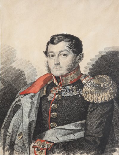 Portrett av Pyotr Nikolaevich Ermolov 1787-1844, 1820-årene. av Carl von Hampeln