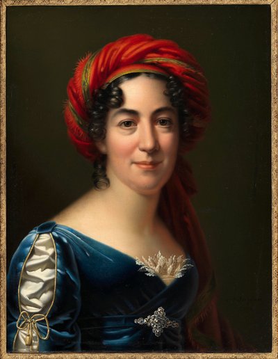 Portrett av forfatteren Caroline Pichler 1769-1843, 1818. av Carl von Sales