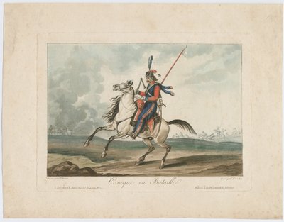 Kosakk ved slaget, 1815 av Carle Vernet