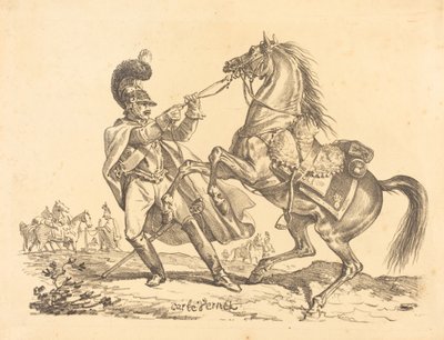 Cuirassier holder tilbake oppveksthesten sin av Carle Vernet