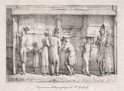 Delpech Lithographic Print Shop, ca. 1818. av Carle Vernet